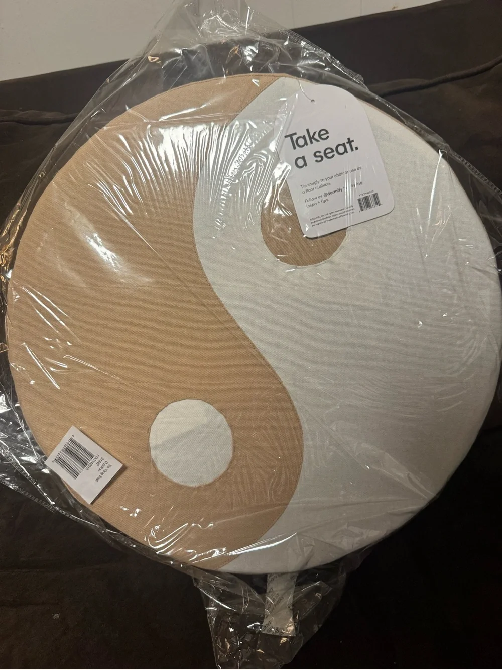 Neutral Beige and White Yin Yang Wall Accent - Home Accents Decor